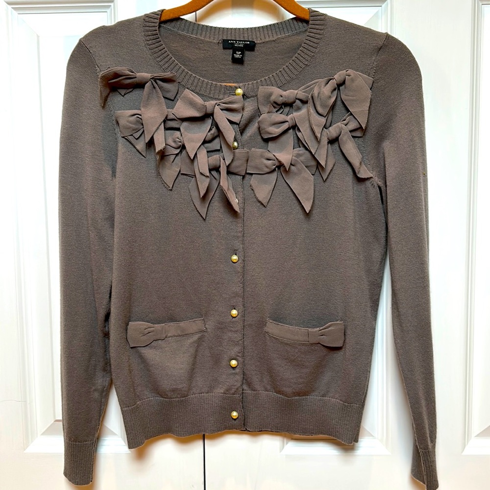 Ann Taylor Petites Bow Cardigan